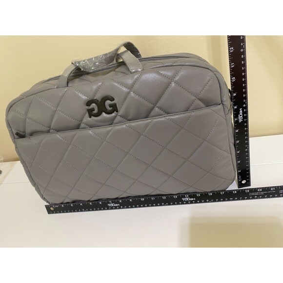 Gilda Paris Quilted Weekender Bag GRAY $229 Gray New With Tags Men or Women - Picture 5 of 12